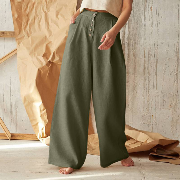 Muse & Valeur | Cotton Wide-Leg Pant for Women in Natural