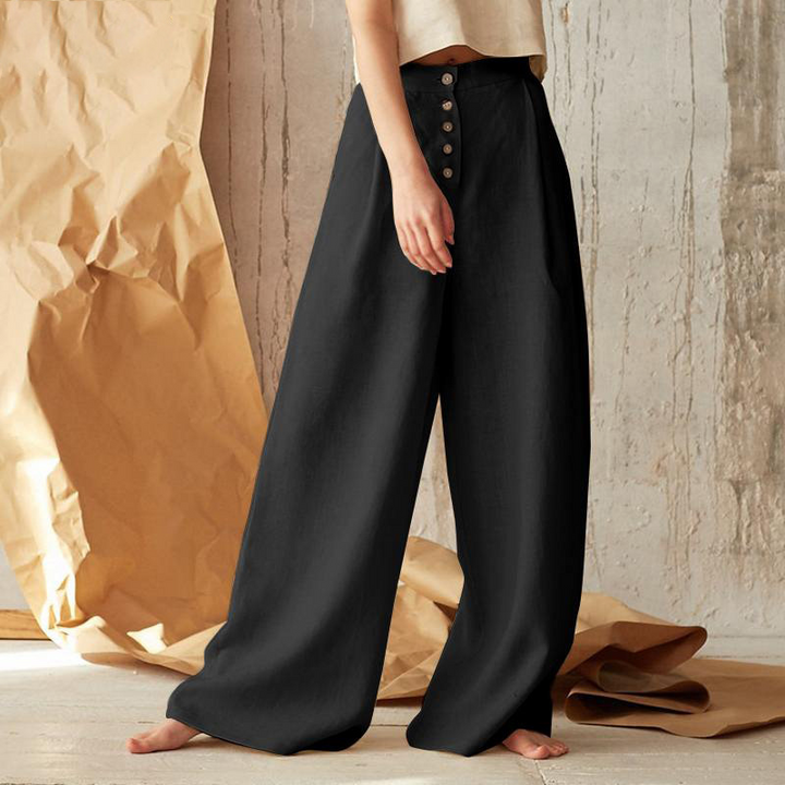 Muse & Valeur | Cotton Wide-Leg Pant for Women in Natural