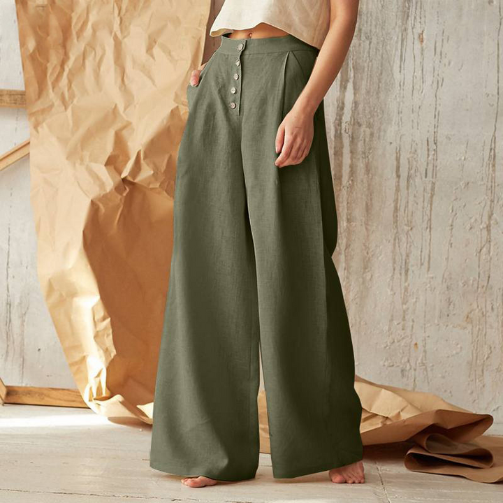 Muse & Valeur | Cotton Wide-Leg Pant for Women in Natural
