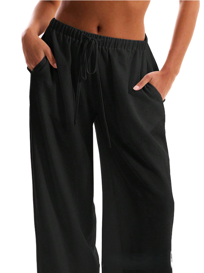 Muse & Valeur | Linen Drawstring Trousers for Women in Natural Color