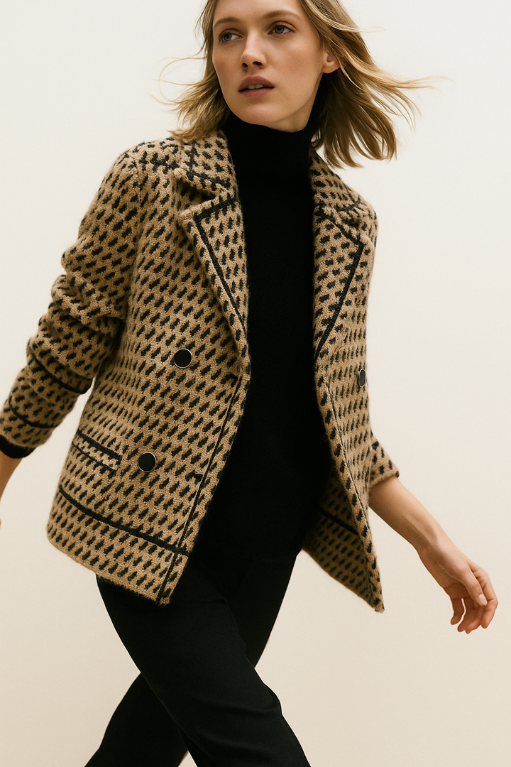 Muse and Valeur | Houndstooth Knit Jacket