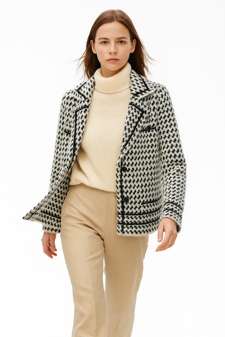 Muse and Valeur | Houndstooth Knit Jacket