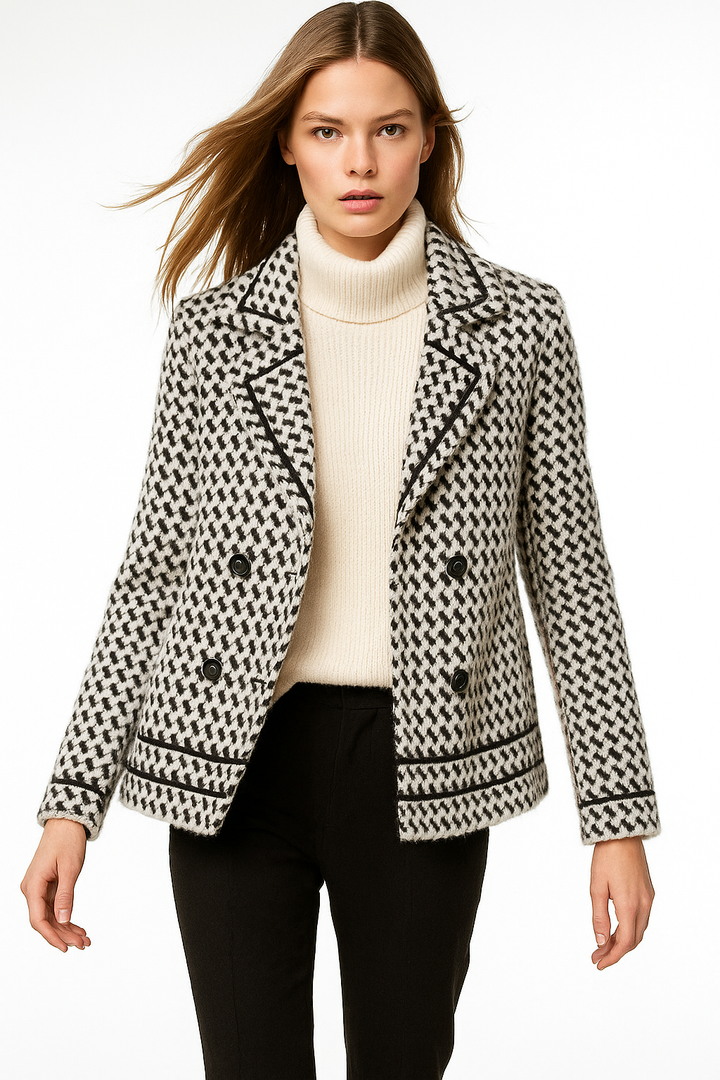 Muse and Valeur | Houndstooth Knit Jacket