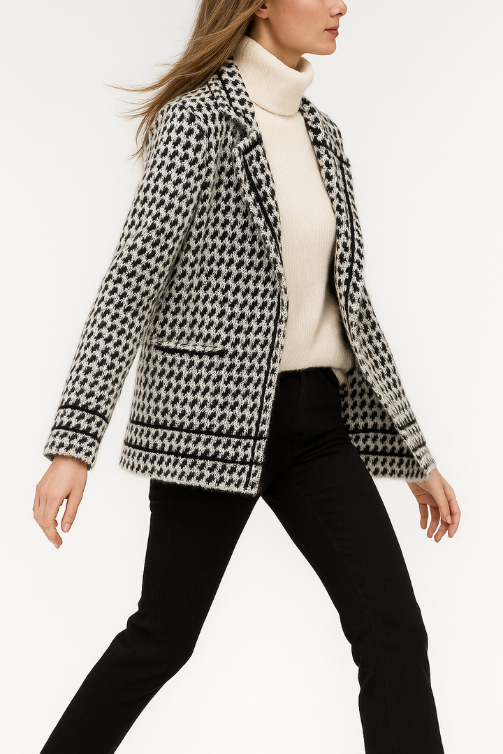 Muse and Valeur | Houndstooth Knit Jacket