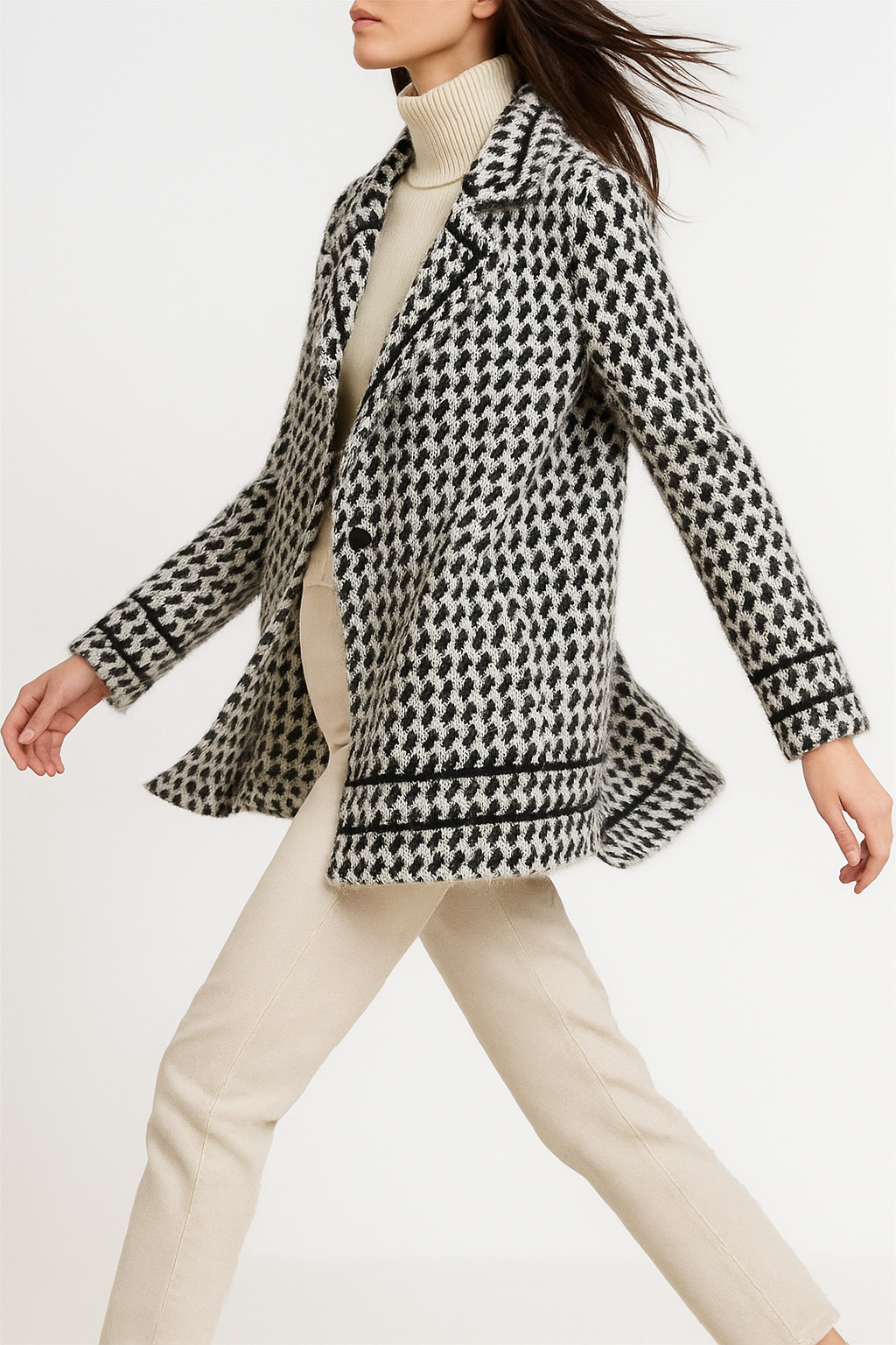 Muse and Valeur | Houndstooth Knit Jacket