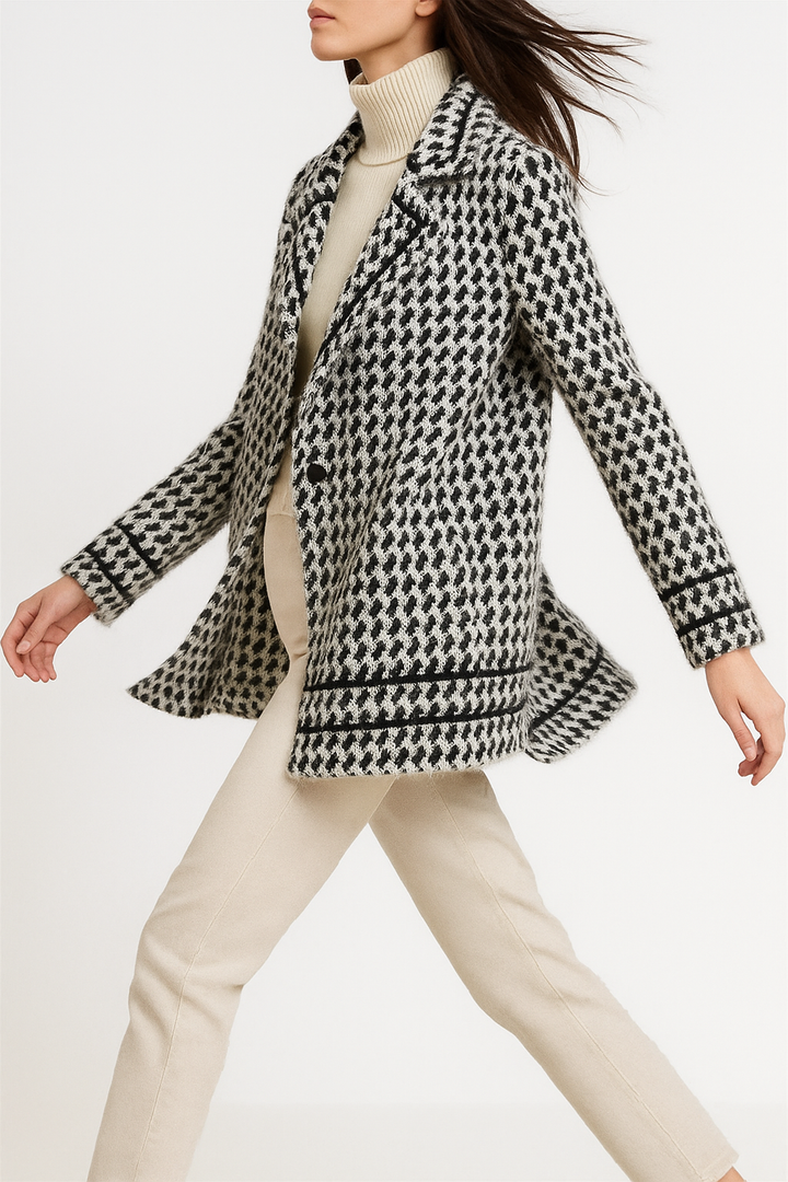 Muse and Valeur | Houndstooth Knit Jacket